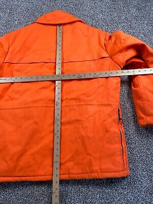 VTG 80s Canvas Hunting Jacket Adult Large Blaze Orange VTG 80s Canvas Hunting Jacket Adult Large Blaze Orange