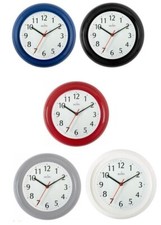 Acctim Wycombe Kitchen Bathroom Bedroom Office Round Analogue Wall Clock Quartz