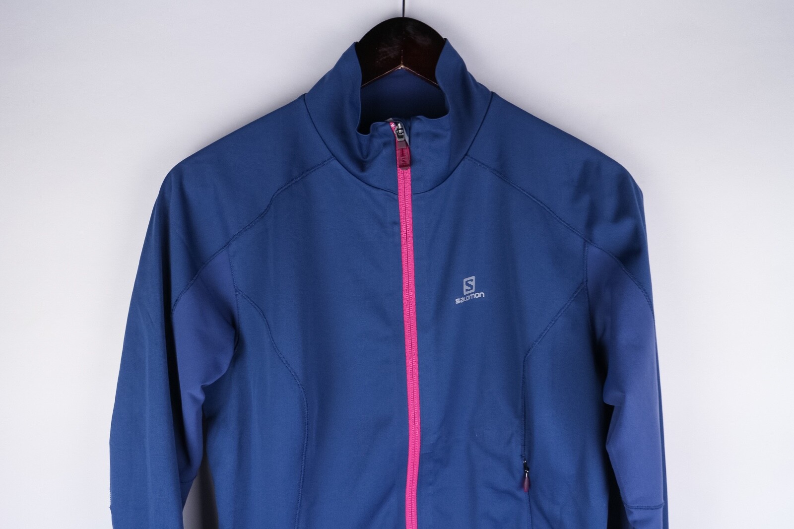 Salomon AdvancedSkin Shield Donna Track Jacket Activewear Zip Intera Blu Taglia S