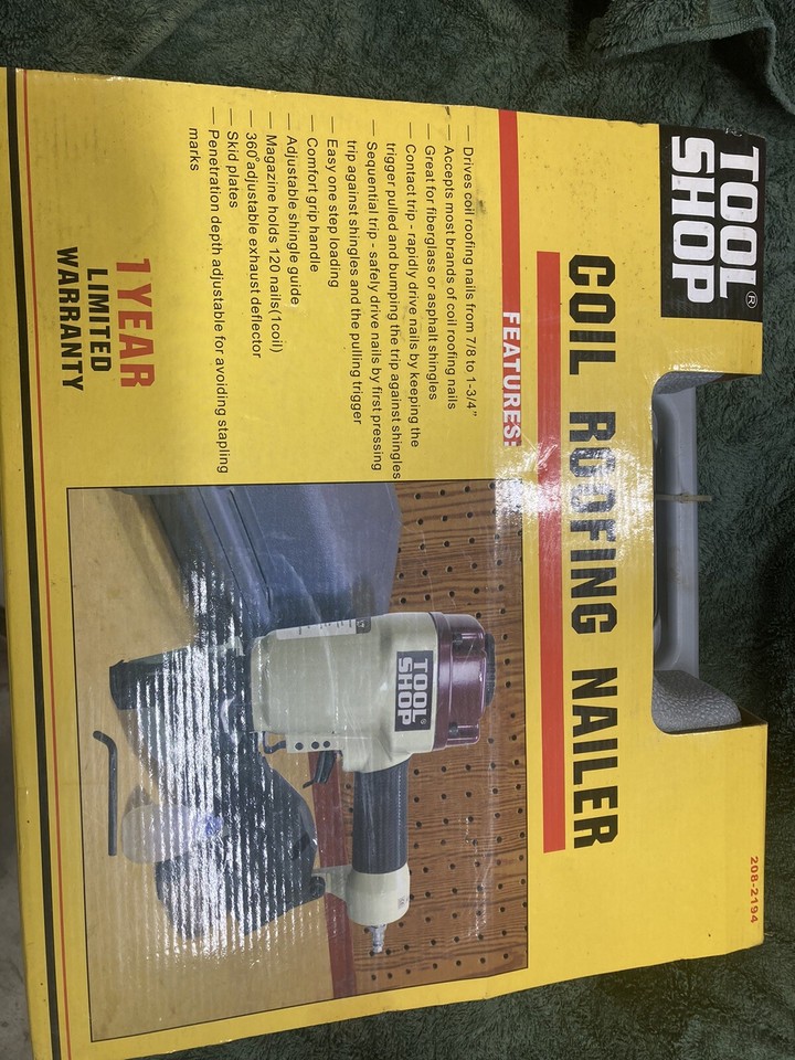 Coil Roofing Nailer Menards Tool Shop New Pneumatic eBay