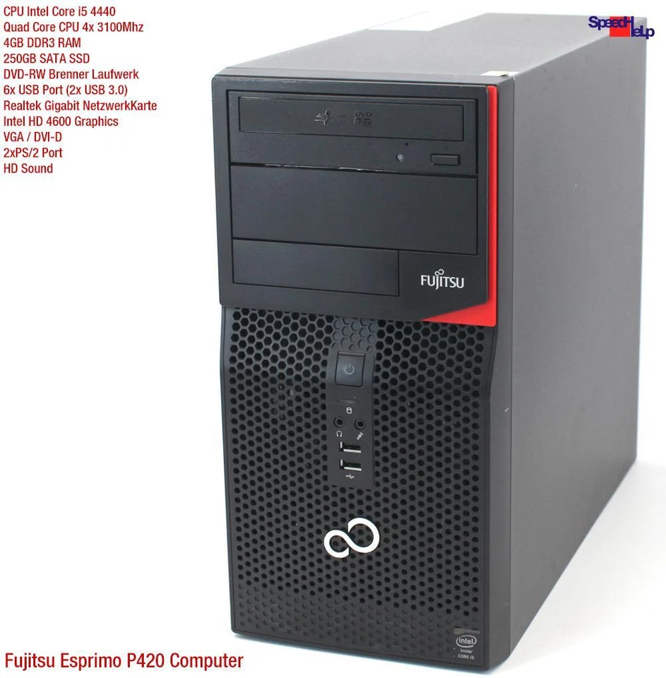 PC COMPUTER FUJITSU ESPRIMO P420 D3222 INTEL CORE i5 4440 4GB 250GB WINDOWS XP - Bild 2 von 4