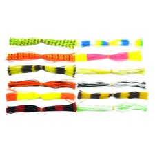12 Bundles 50 Strands Silicone Jig Skirts Replace Rubber Legs Fishing Jig Lures
