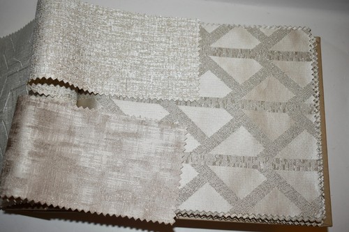 FABRIC SAMPLE BOOK Beige ECRU Taupe BIRCH Ivory 45pcs LOT Weave Print Embroidery - Picture 11 of 17