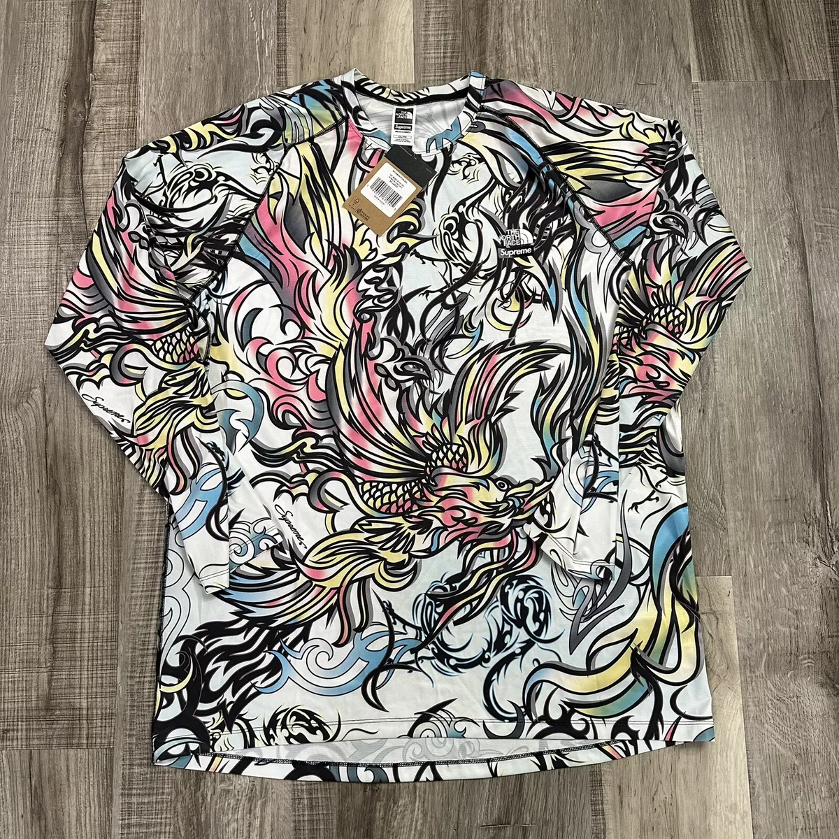 Supreme The North Face Base Layer L/S Top White Dragon FW22 TNF Men’s Size  XXL