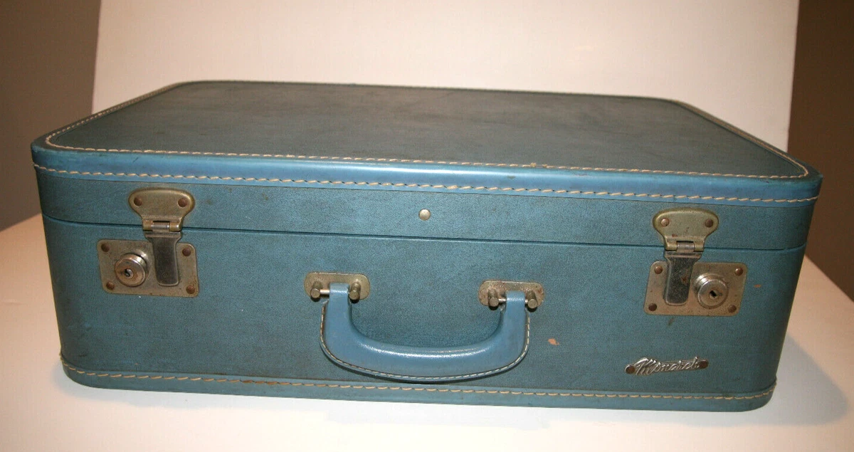 Large Blue Vintage Suitcase