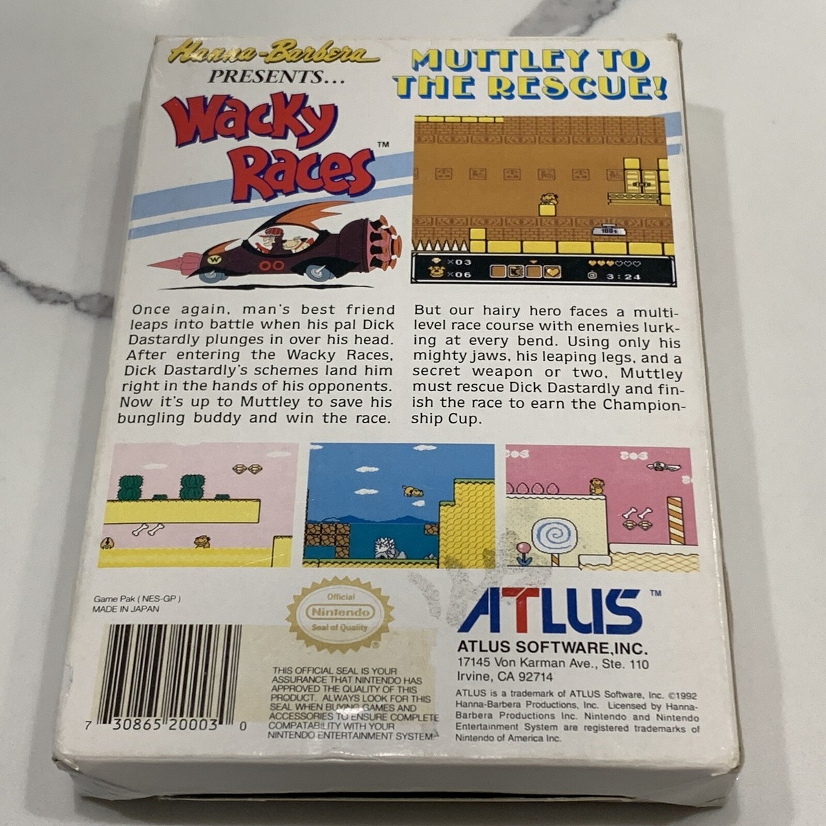 Wacky Races (NES, 1992 ATLUS) Authentic Complete CIB Manual Wacky Races (NES, 1992 ATLUS) Authentic Complete CIB Manual