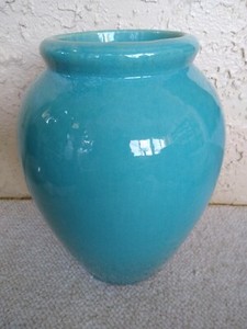 VIntage McCoy Turquoise Oil Jar 12 1/4"