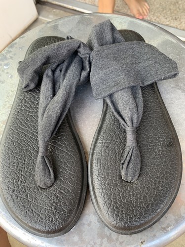 Sanuk Women Charcoal Yoga Sling Flip Flop Sandal size 6 - 第 3/3 張圖片