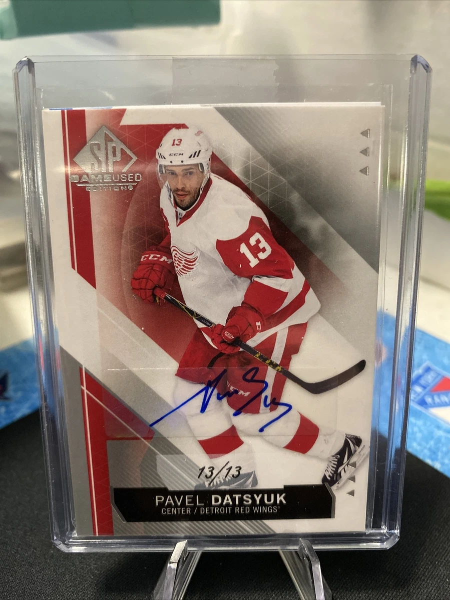 2015 16 SP Game Used Auto Parallel Pavel Datsyuk 13 13 Jersey Number Red Wings