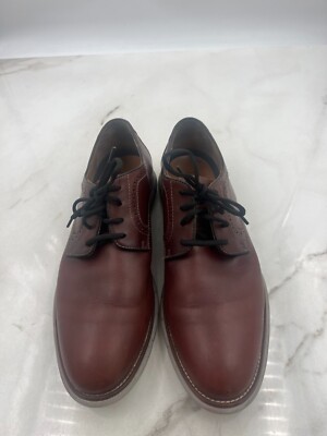 JOHNSTON & MURPHY SHOES Mens Sz 12 MILSON PLAIN TOE BROWN LEATHER Loafers Johnston Murphy Mens McGuffey Slip-Ons Loafers Leather Stone  main image 4