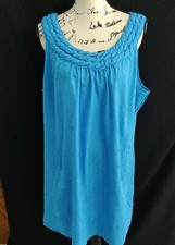 Lane Bryant Blue Textured Sleeveless Shift Dress Size 22