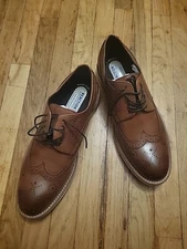 Kenneth Cole Gold Mind Cognac Men's eather Wingtip Oxford RMS9086LE