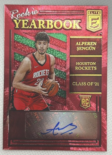 2021-22 Donruss Elite Alperen Sengun Rookie Yearbook Auto Asia Tmall Green SSP + - Picture 7 of 7