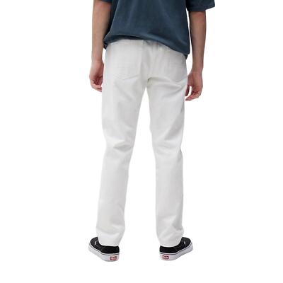 NWT! PacSun Slim Taper White Destroyed Stretch Jeans 34 x 32