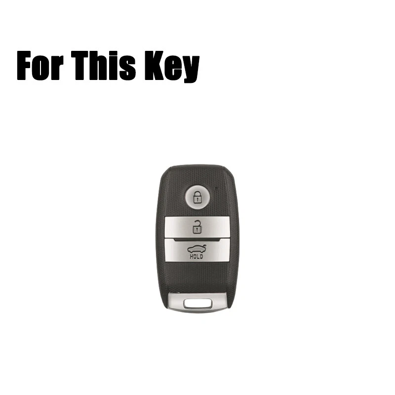 Genuine Leather Car Key Case Cover For Kia Picanto Rio Optima Sedona Sportage Foto 2 de 4