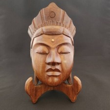 Japanese Vintage Wooden Noh Mask KANNON Bodhisattva Kagura mask
