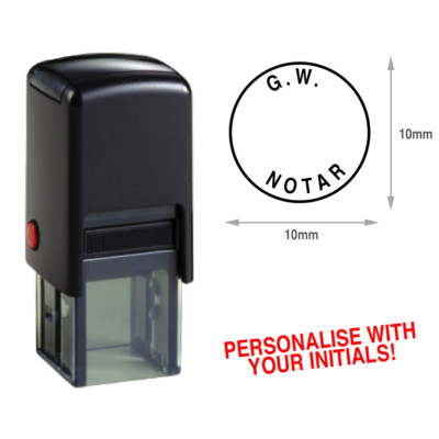 Neuer personalisierter Notar Monogramm Stempel 10 mm