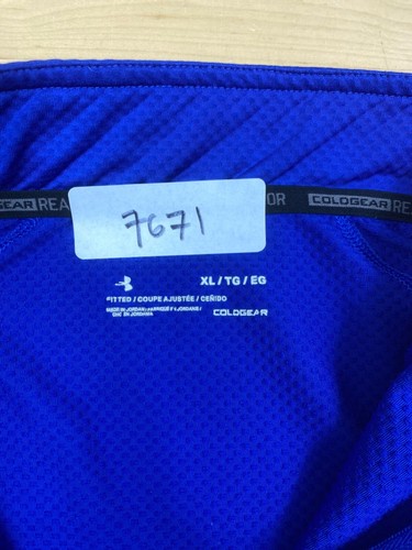 Under Armour ColdGear Reactor 1/4 Zip Pullover XL Blue Casual Activewear #7671 - Picture 2 of 6