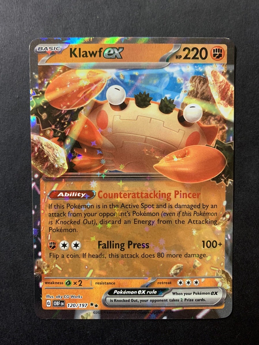 klawf ex pokemon card value New this attack does 80 more damage Pokmon TCG Klawf ex Reverse