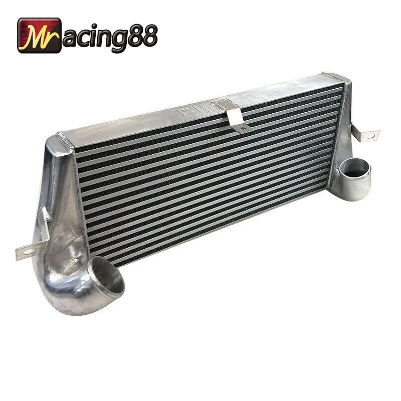 Intercooler de barra y placa de aluminio pulido de montaje frontal para 93-97 Mazda RX-7 1,3 L Foto 2 de 4