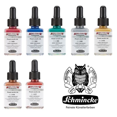 Schmincke AERO COLOR Professional Airbrushfarben - Metallic + SHINE Colours 28ml