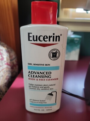 Eucerin Advanced Cleansing Body and Face Cleanser - Fragrance and Soap Free for