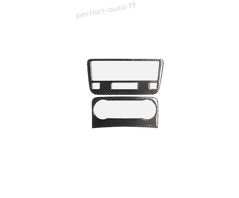 For Benz GLK 2013-2015 Vinyl Real Carbon Fiber Console AC CD Button Control Trim