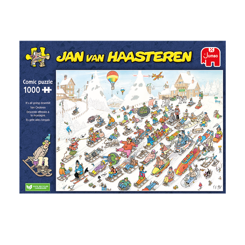 Rompecabezas Jumbo It's All Going Downhill 1000 piezas de Jan van Haasteren - Imagen 2 de 4