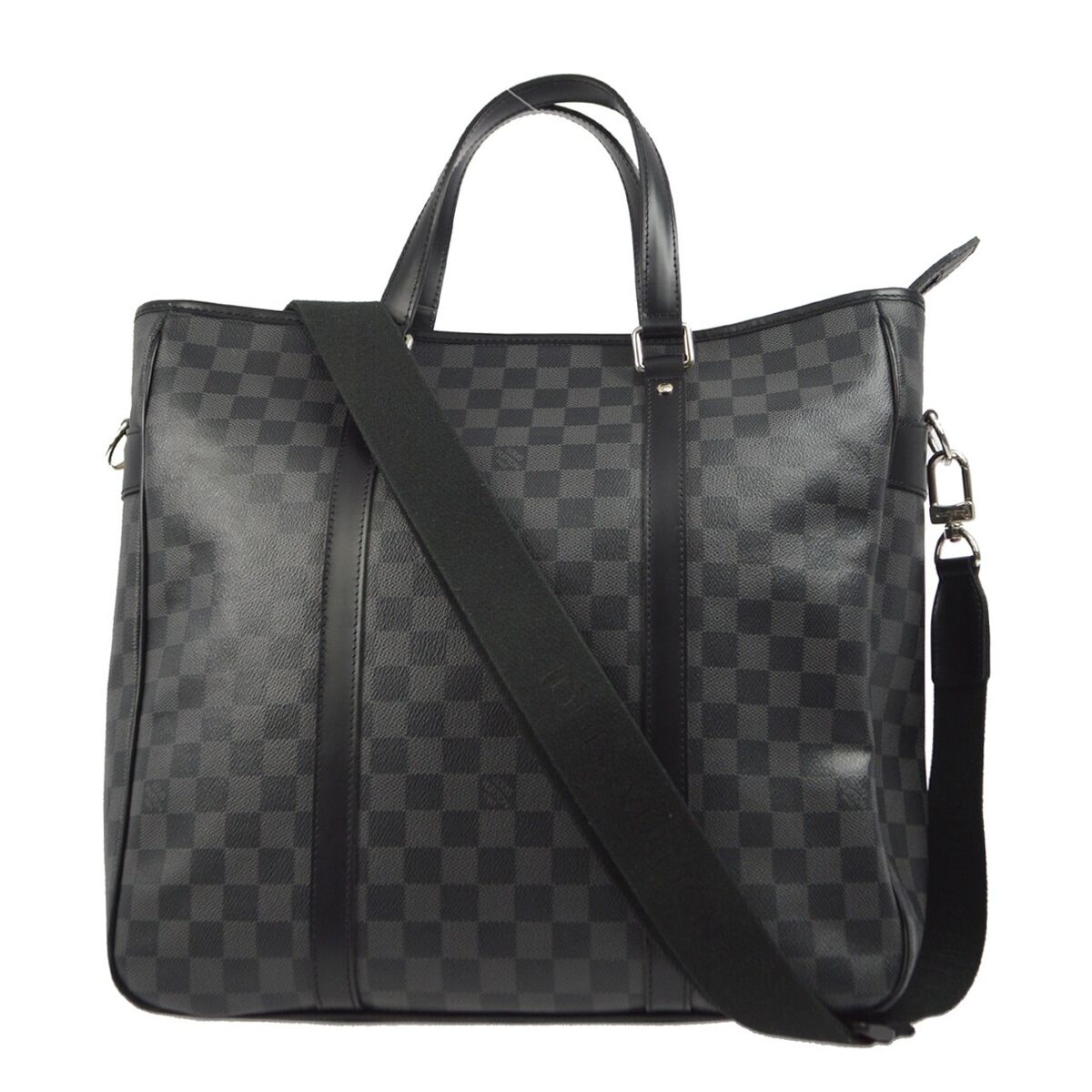 シンプルで上品♪【Louis Vuitton】トートバッグ Louis Vuitton Graphite Tadao 2way Shoulder Tote Handbag