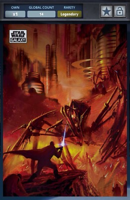 TOPPS STAR WARS CARD TRADER CHROME GALAXY MUSTAFAR  WAVE LEGENDARY 99CC