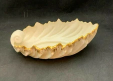 Lenox Antique Shell Bowl - 24 kt Gold Rim - Green Backstamp