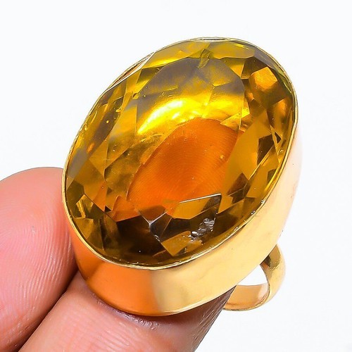 Bague Argent 925 – Pierre Précieuse Coquille D'ormeau – Fait Main Inde (taille 8)