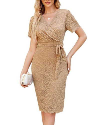 Grace Karin Dresses for Women Short Sleeve Floral Lace Dress Party Dresses Med - 第 1/11 張圖片