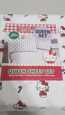 2024 Hello Kitty Christmas Queen Bed Sheet Set NEW In PACKAGE