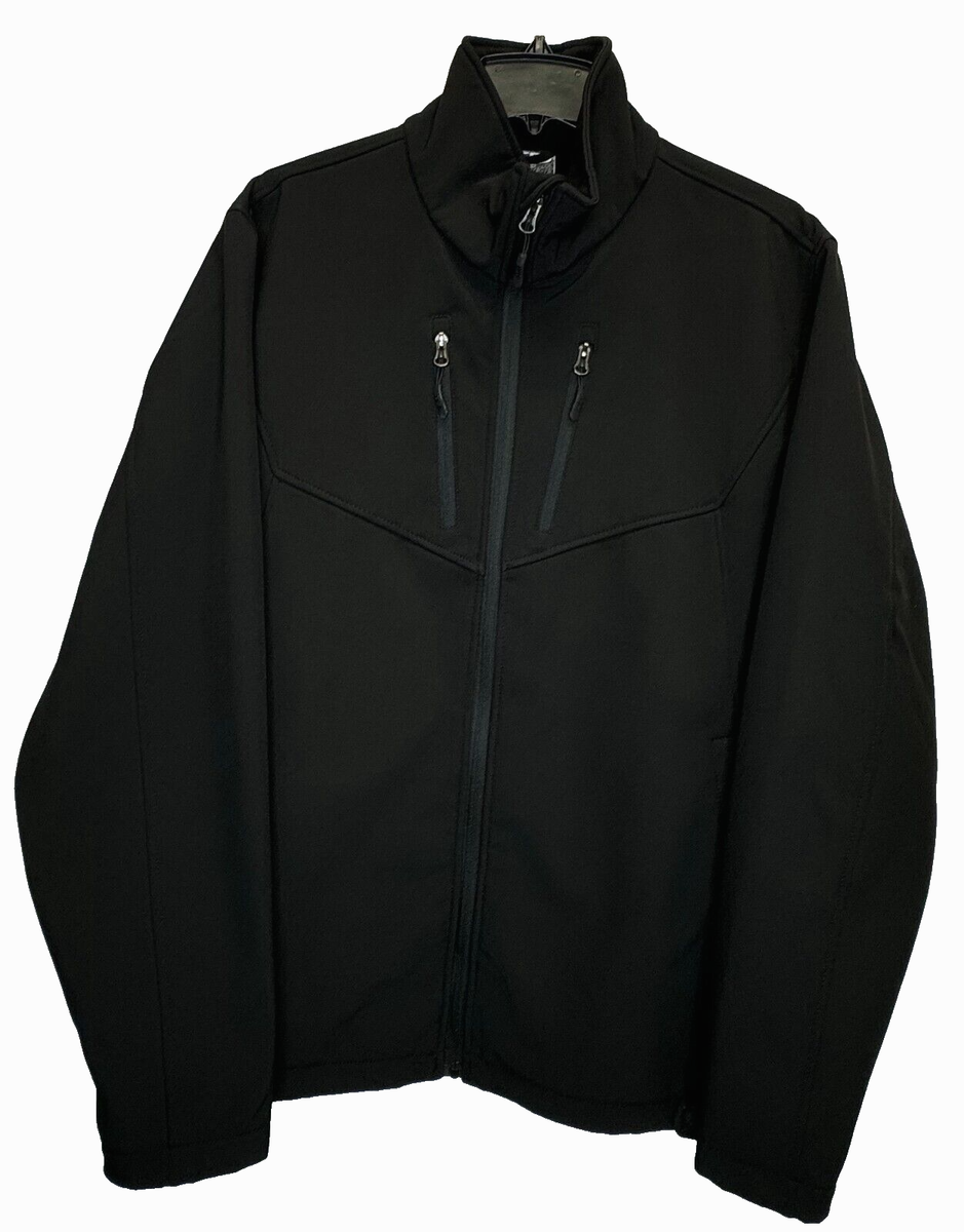 CB Sports Jacket Men's Large Black Stretch Long Sleeve Mock Neck