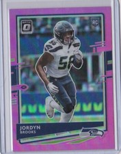 Jordyn Brooks 2020 Donruss Optic Pink Prizm RC #107 Seattle Seahawks