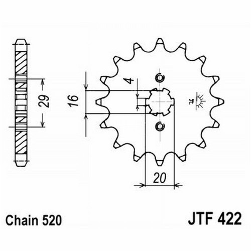 Kit Chaîne + Pignon 16 + Couronne 48 Pour Kawasaki KMX 125 (1991-2003) - Neuf - Transmission Complète