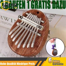 Mini Kalimba mit 8 Tasten Daumenklavier Marimba Musik Instrument Holz Anhänger