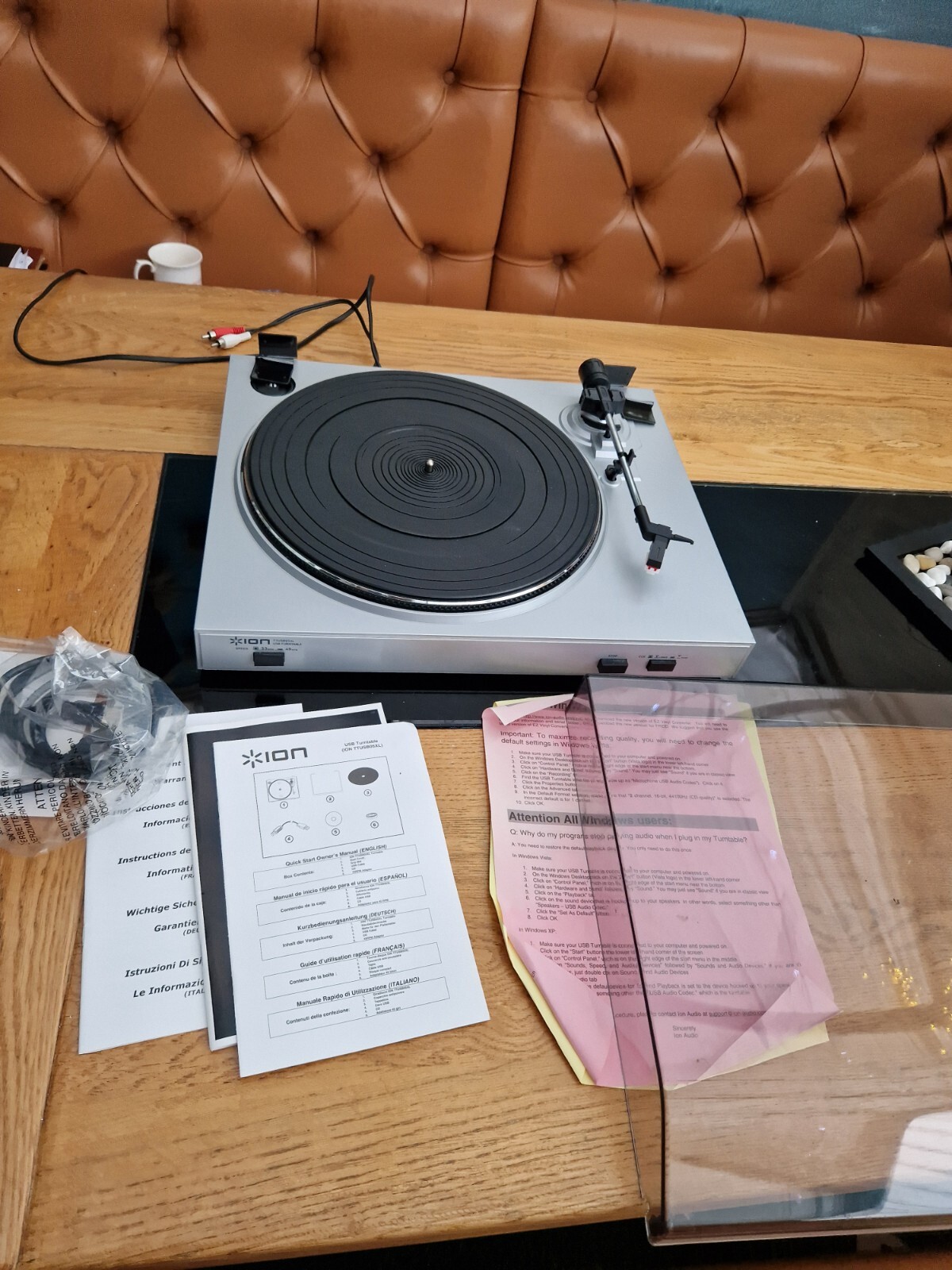 ION USB Turntable Vinyl Archiver Line Input TTUSB05XL Convert Records