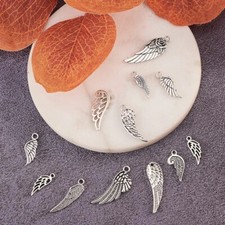 Angel Wing Charms Pendants Assorted Antiqued Silver Mixed Lot Jewelry Making 10