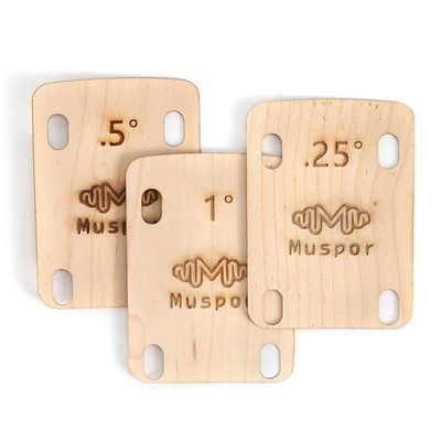 3 In 1 0.25 Degree 0.5 Degree 1 Degree Electric Guitar Neck Shims Maple Plate