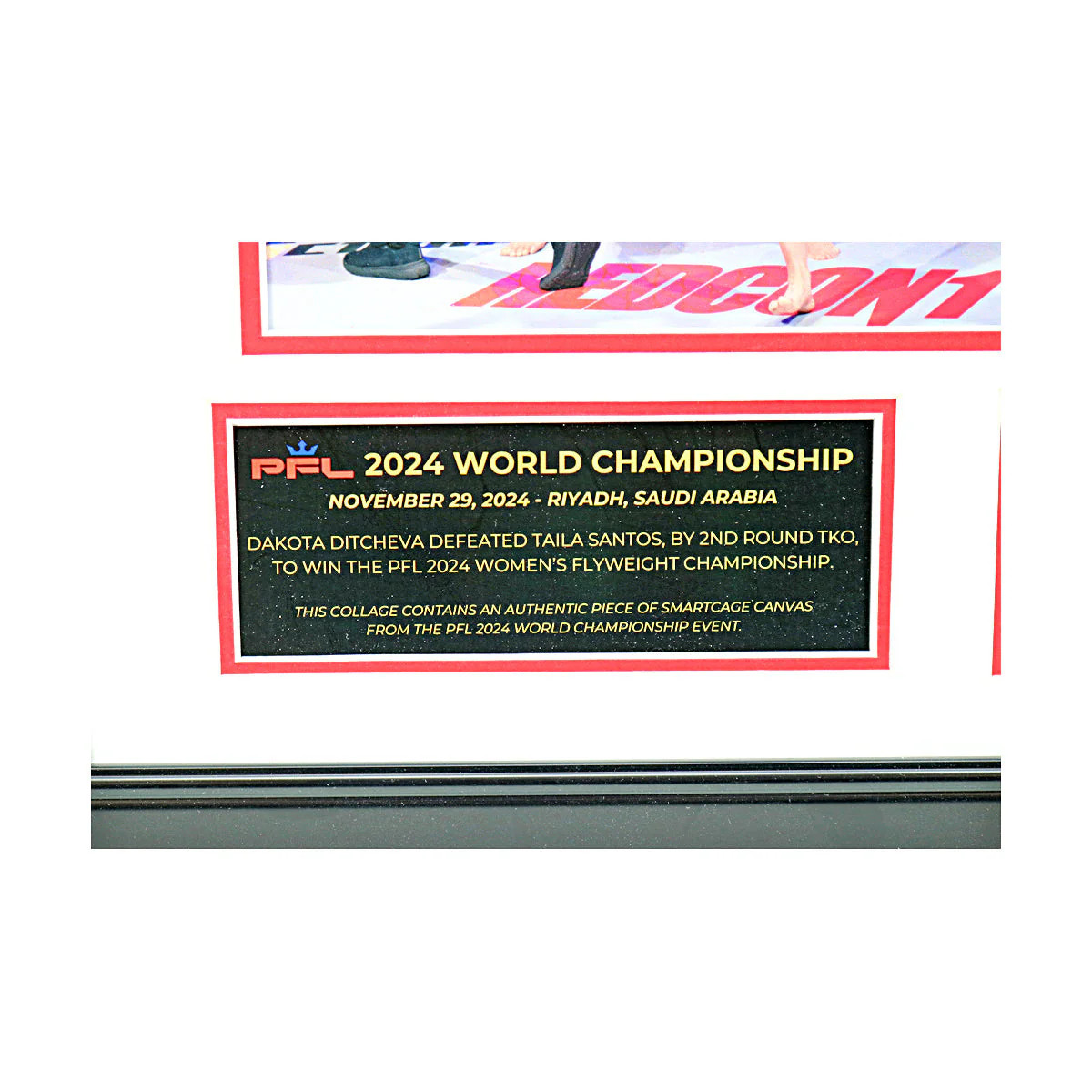 Dakota Ditcheva PFL 2024 World Championship Fight Used Canvas 