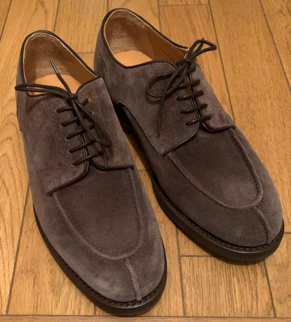 Berwick Suede U-Tip Shoes Men's Size 8/27cm Excellent Condition