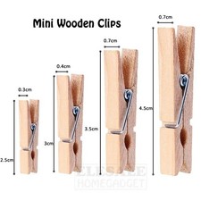 50pcs Mini Wooden Craft Pegs Hanging Photo Clips Picture Holders Art Decor