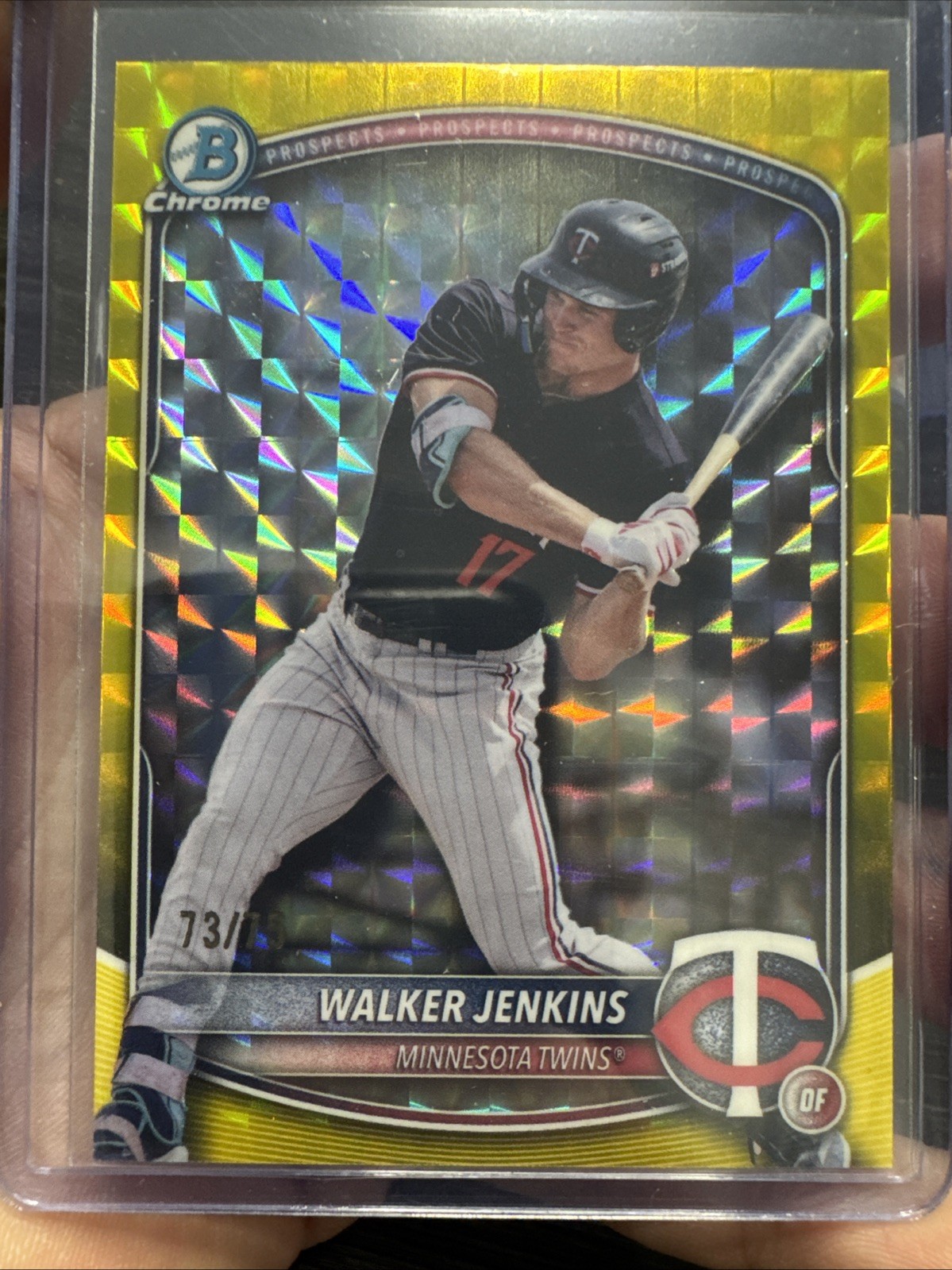 2025 Bowman Draft Walker Jenkins #BDC-159 Yellow Geometric /75