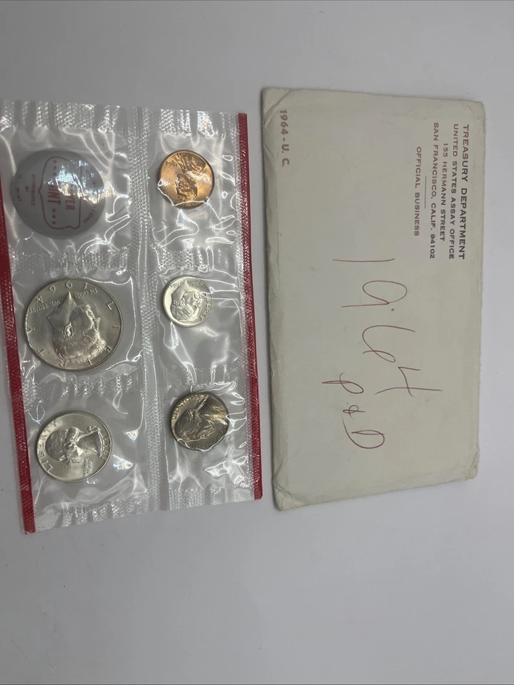VTG Uncirculated US Mint Silver Proof Sets 1964, 65, 66, and 67 LOT OF 4 - Image 2 of 4