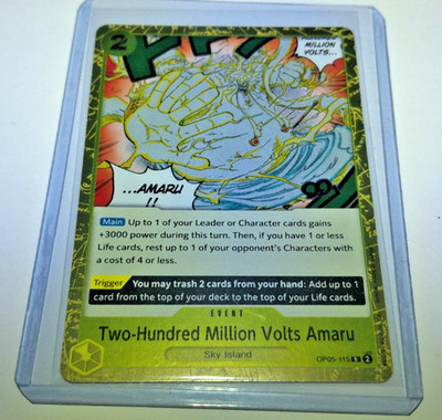 Two-Hundred Million Volts Amaru (Jolly Roger Foil) OP05-115 R PRB Foil
