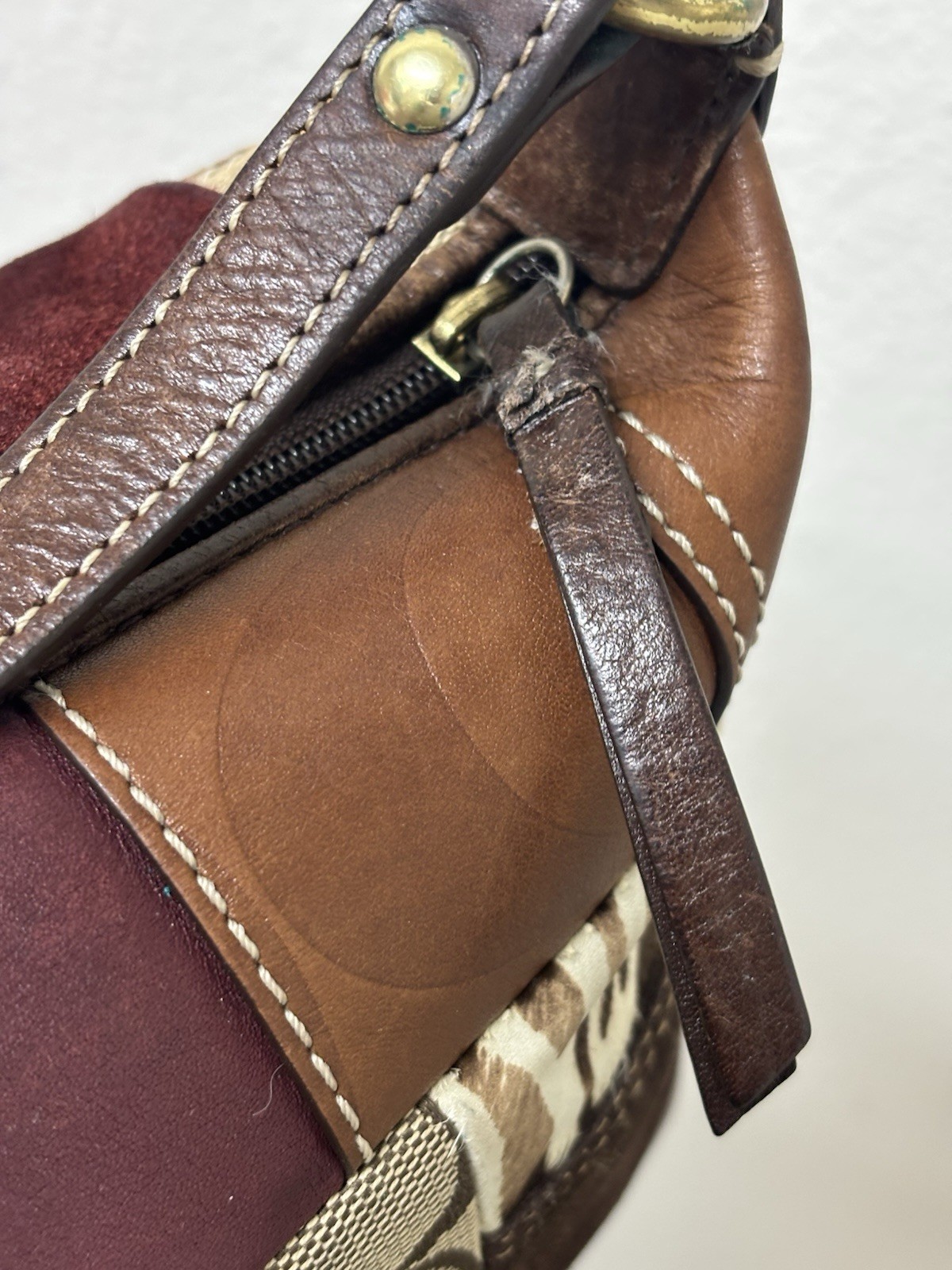 2007 Coach Patchwork Top Handle Pouch Mini Hobo H… - image 18