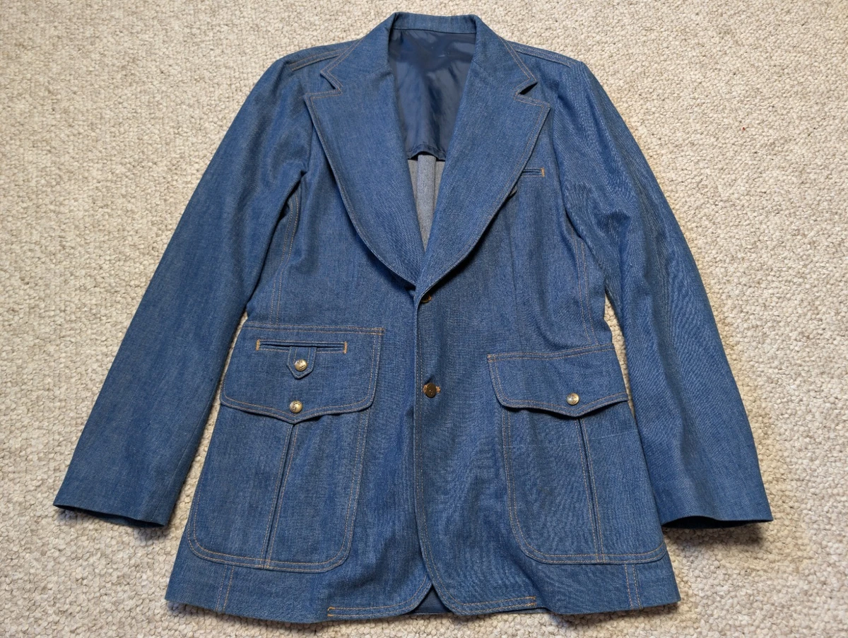 Vintage Vintage National FFA Full Zip Corduroy Jacket Blue Size 44 A