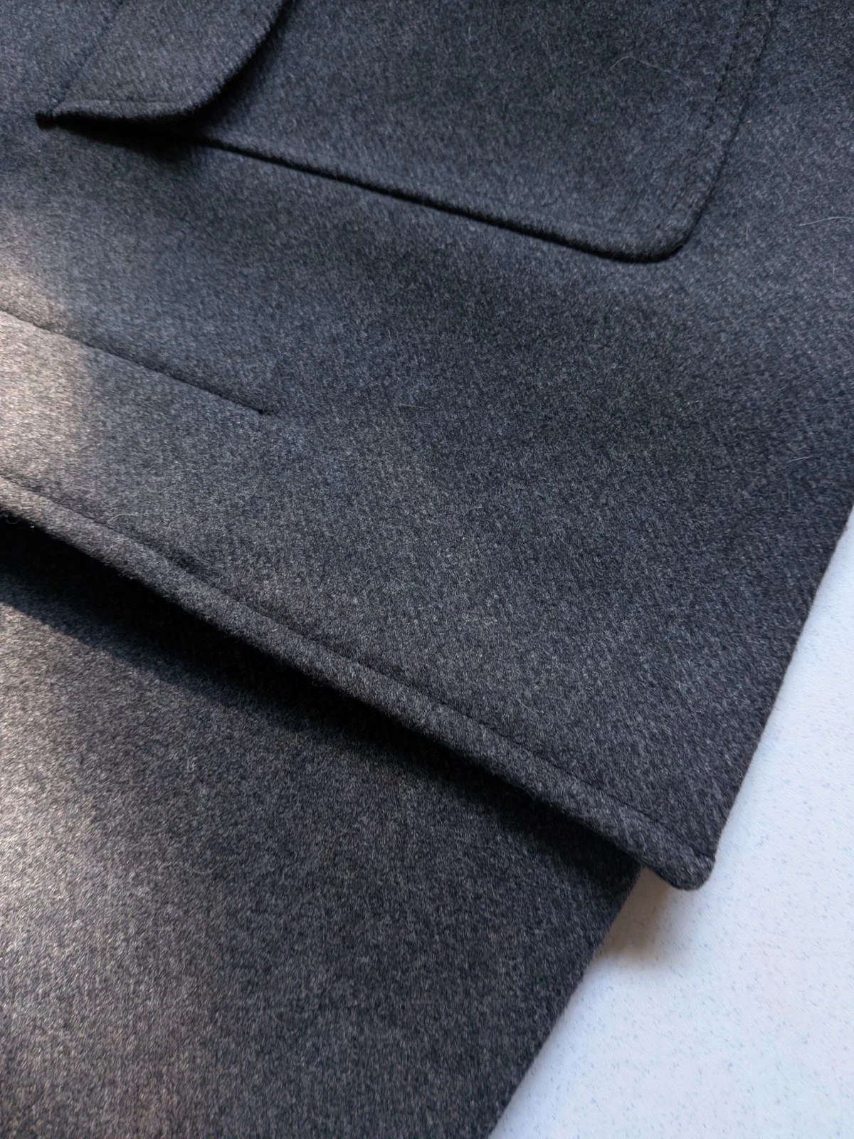 Vintage BURBERRY London Mens Wool Car Coat M Gray Charcoal Nova Check Collar  image 7